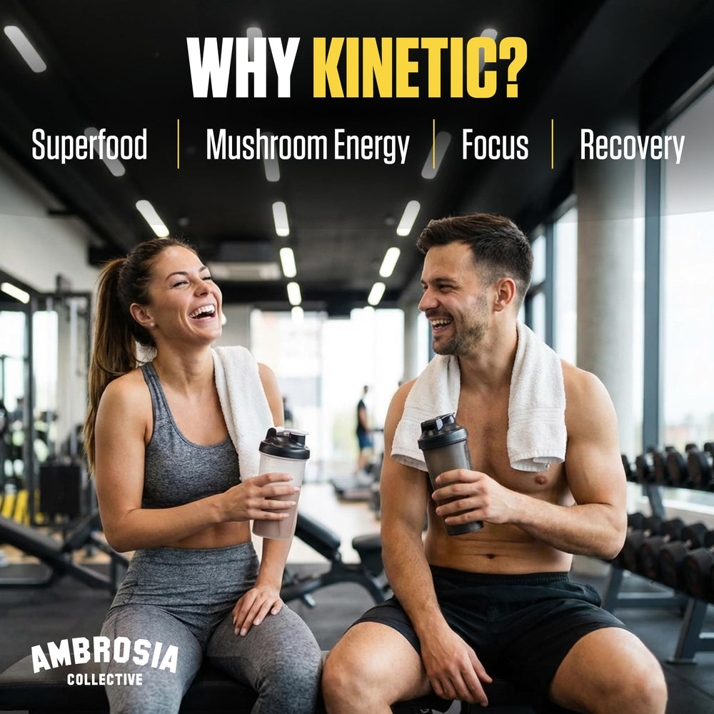 Ambrosia Kinetic tropical lime powder shows vibrant color.
