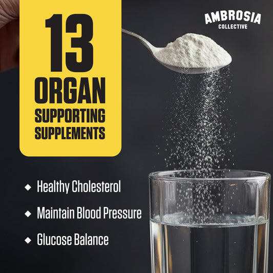 Ambrosia Nektar daily scoop showing easy, measured dosing.