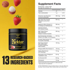 Ambrosia Nektar Strawberry Lychee powder on surface