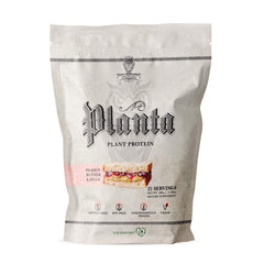 Ambrosia Planta peanut butter jelly tub front, protein-packed, dairy-free option for post-workout recovery.