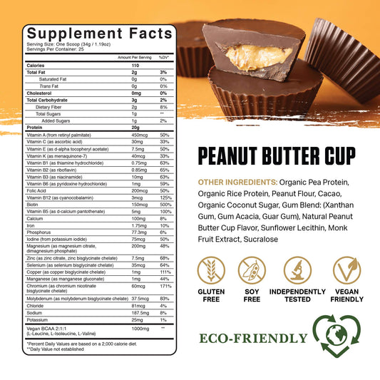 Ambrosia Planta protein scoop ready for a 20g serving after workouts.