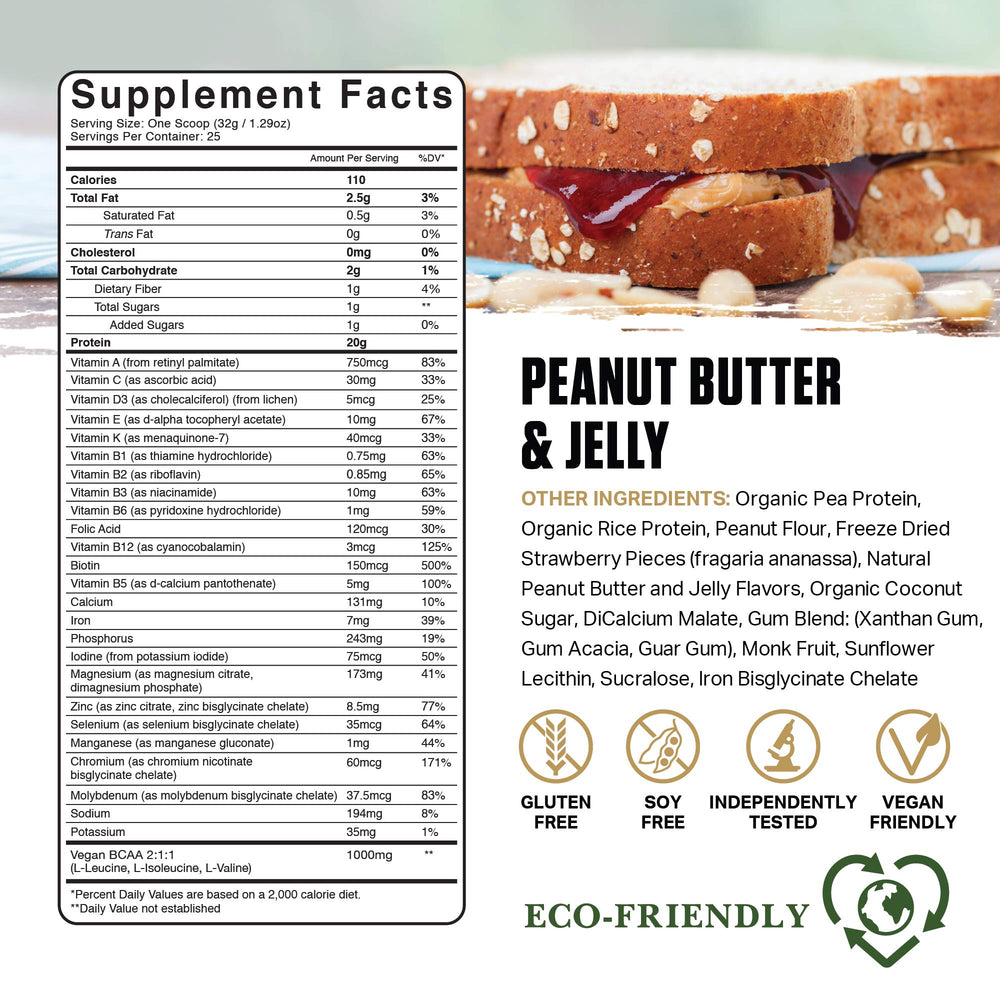 Ambrosia Planta scoop on open lid, convenient serving for easy shakes.