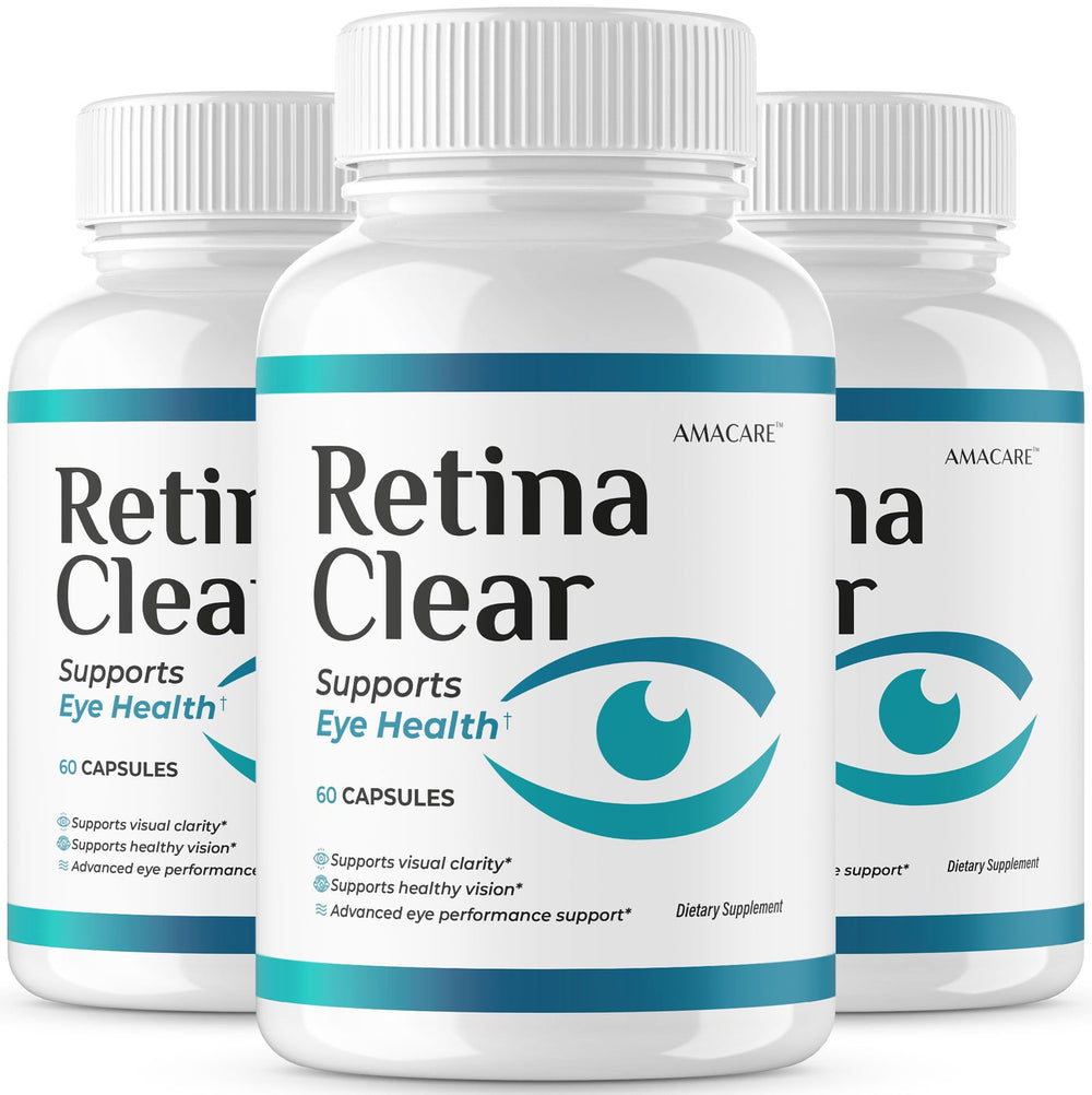 AMACARE Retina Clear bottle front view for daily eye support and clarity.