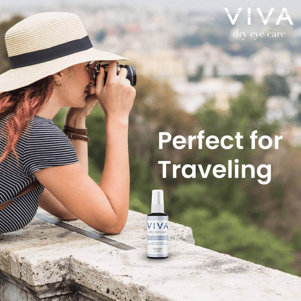 Amcon Viva packaging box shown for travel-friendly eye care