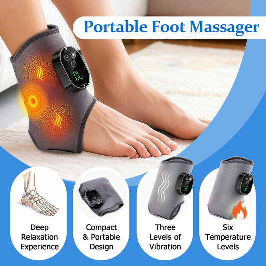 Ameilika foot massager adjustable strap fits both ankles.