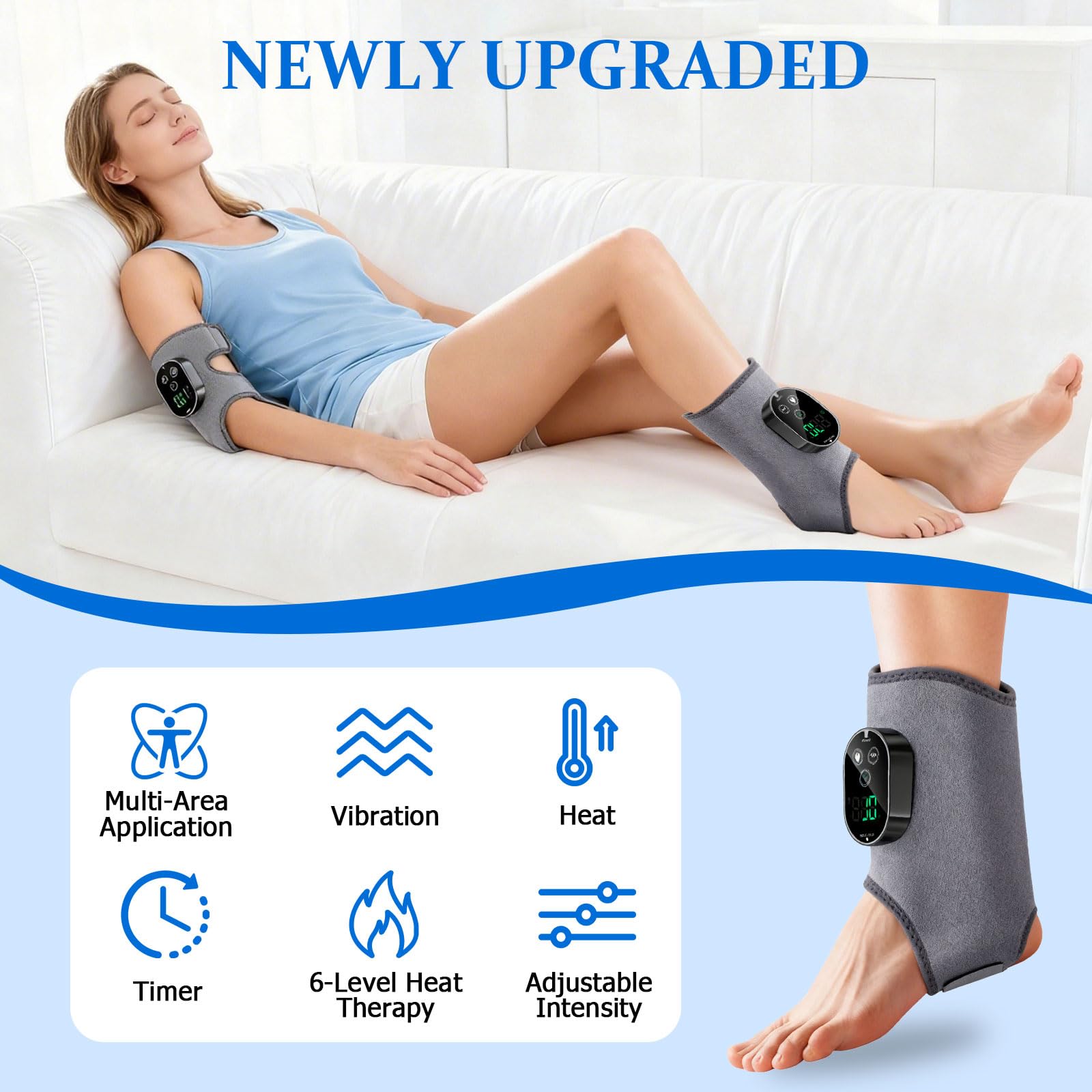 Ameilika foot massager portable with anti-tangling design.