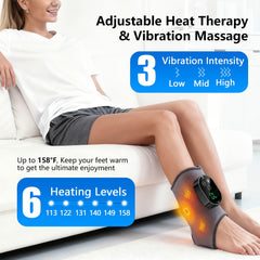 Ameilika foot massager temperature control with warm vibration.