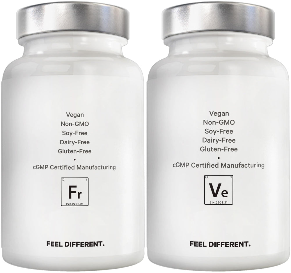Amen fruits-veggies label detail showcasing non-GMO vegan credentials.