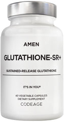 Amen Glutathione-SR+ bottle front showing 60 capsules for two-month supply