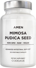 Amen Mimosa Pudica seeds capsules bottle, vegan daily supplement.