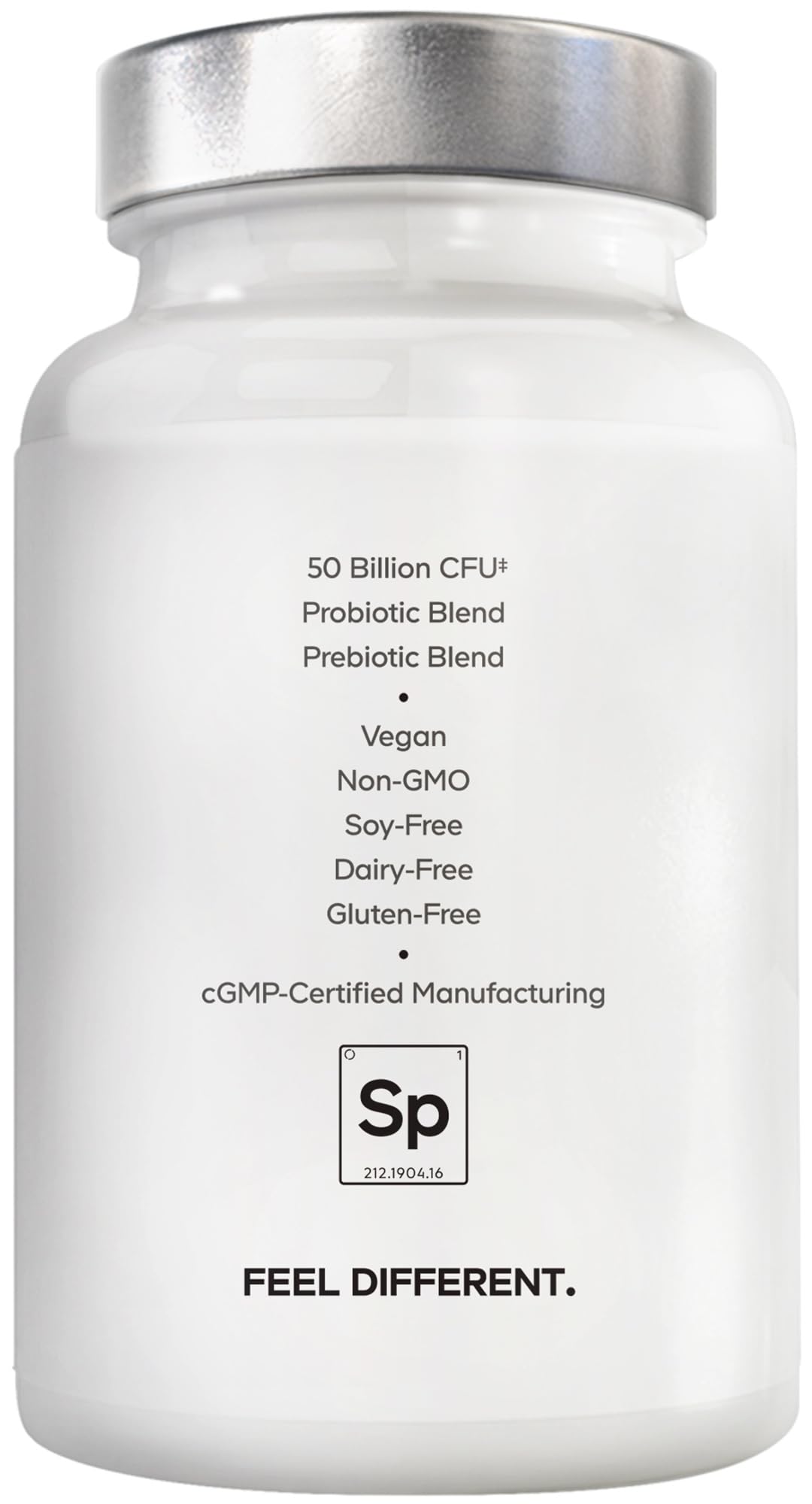 Amen SBO Probiotic bottle alongside measuring capsule for easy dosing.