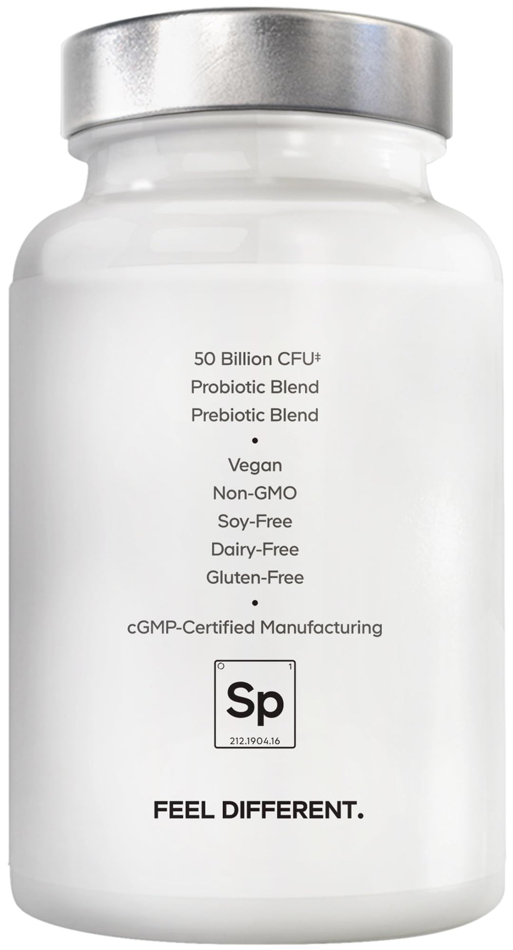 Amen SBO Probiotic bottle alongside measuring capsule for easy dosing.