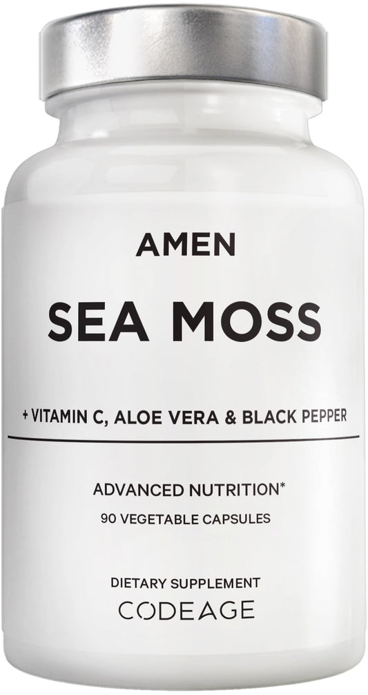 Amen Sea Moss supplement bottle for everyday wellness on the go.