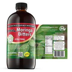 Amenazel Moringa Bitters bottle for gentle digestion support.