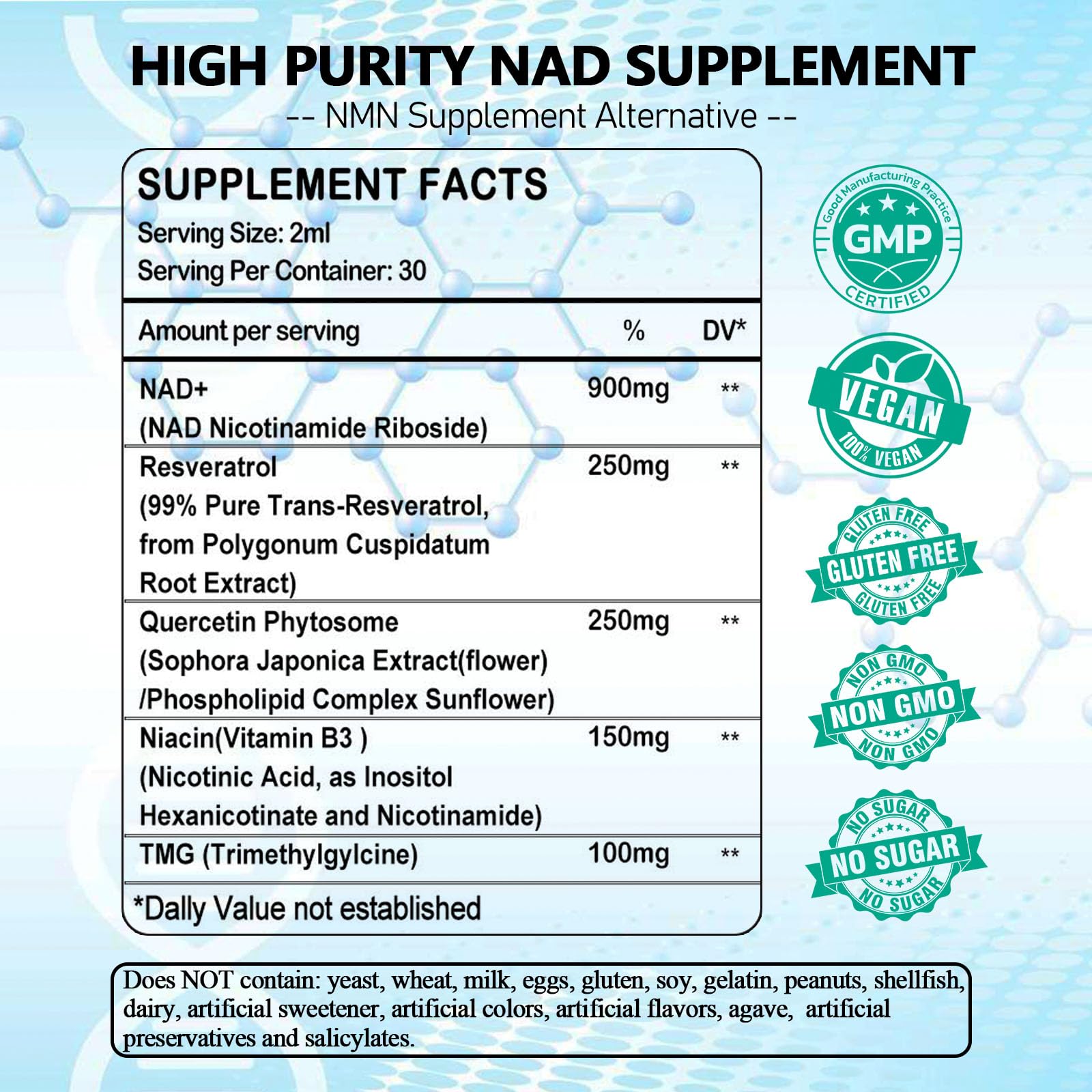 AMENQ hHEALTH NAD pineapple flavor ready to boost focus and vitality.