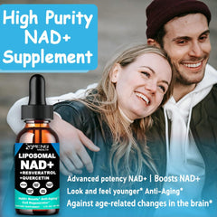 AMENQ hHEALTH NAD packaging highlights vegan, non-GMO, and clean-label formulation.