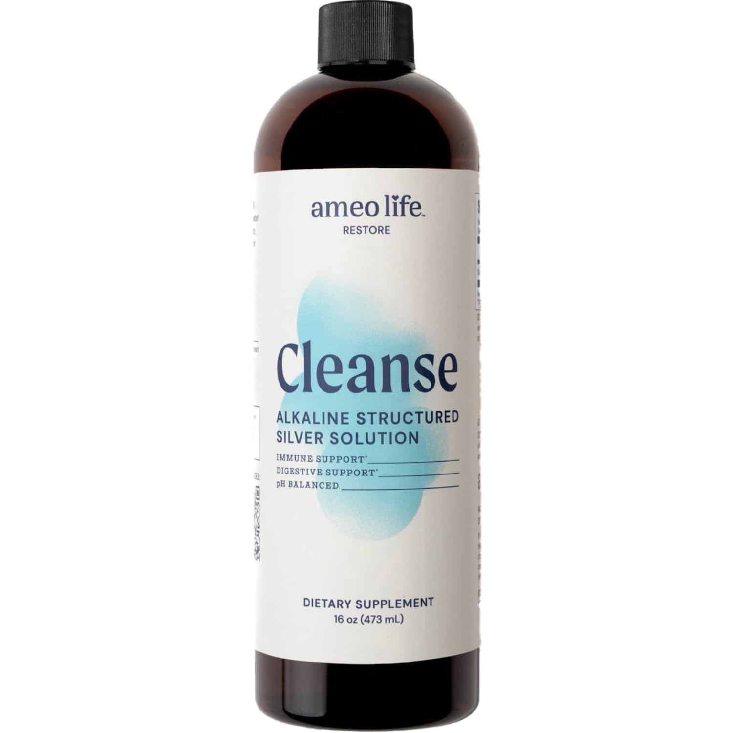 Ameo Life colloidal silver bottle, 30 ppm, for gentle daily use.
