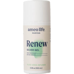 Ameo Life colloidal silver gel aloe bottle for gentle wound care and soothing relief.