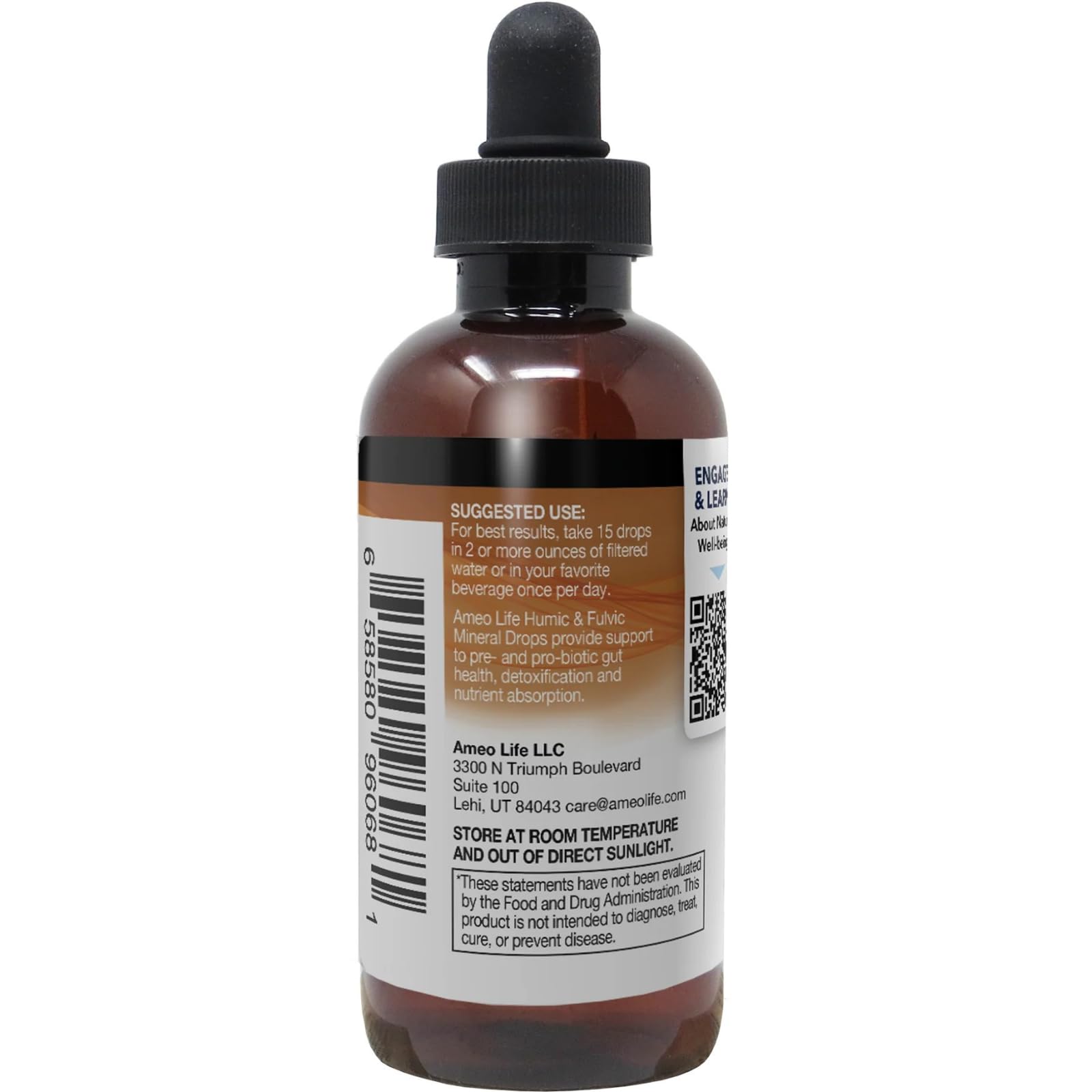 Ameo Life drops mixed into juice for versatile mineral intake.