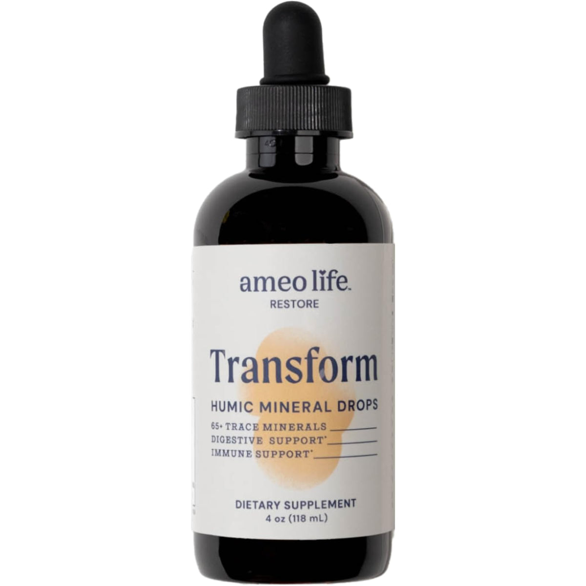 Ameo Life Humic & Fulvic Mineral Drops bottle for daily mineral support.