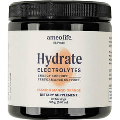 Ameo Life Hydrate Electrolyte Powder bottle ready for active hydration.