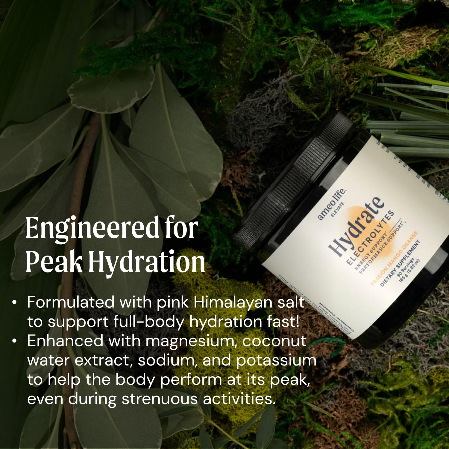 Ameo Life Hydrate Electrolyte Powder travel pack for on-the-go hydration.