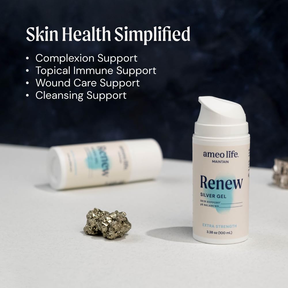 Ameo Life structured-silver gel close-up texture demonstrates fast absorption.