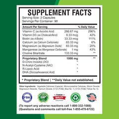 America Medic & Science WFS Plus label close-up emphasizing key prenatal nutrients.