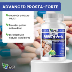 Close-up of Prosta-Forte caplets emphasizing easy swallowing and daily use.