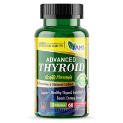America Medic & Science Advanced Thyroid bottle front showing premium capsule formula