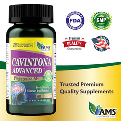 Brain-health illustration linked to Cavintona Advanced cognitive support.