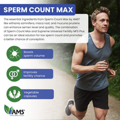 Sperm Count Max bottle pictured in a daily routine setting