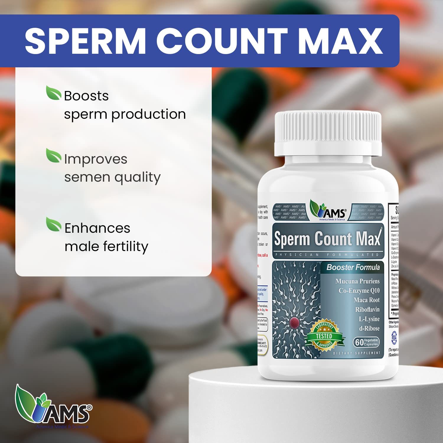 Sperm Count Max label shot highlighting natural ingredients and minerals