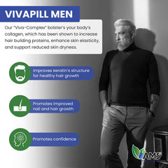 A man taking VivaPill Men capsule during morning routine