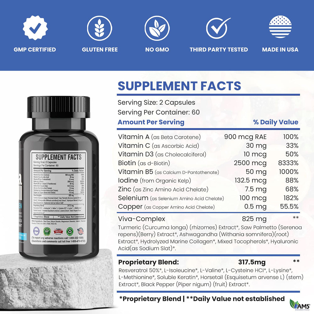 Close-up of hair with shine and vitality after VivaPill use