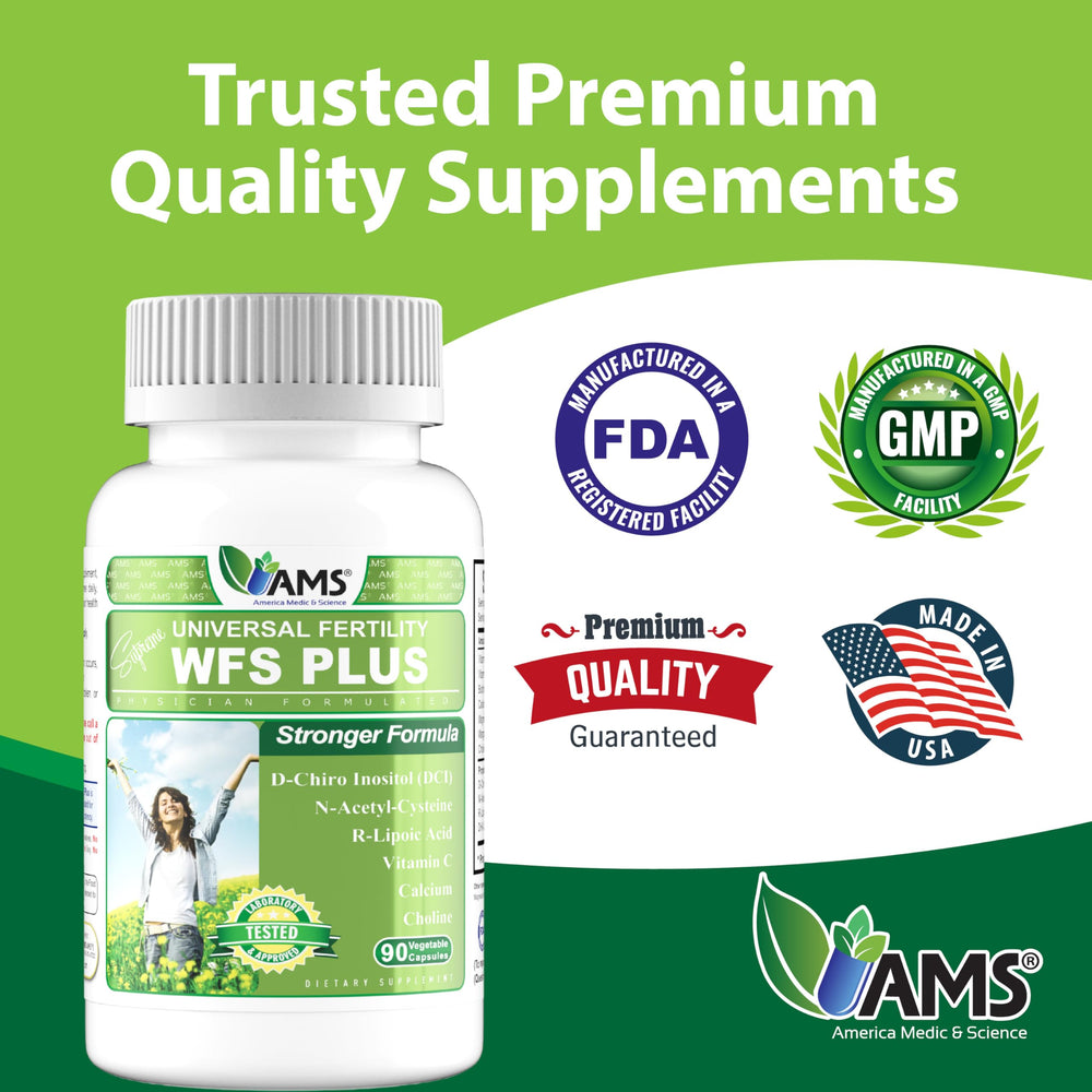 WFS Plus packaging box emphasizing comprehensive fertility support.