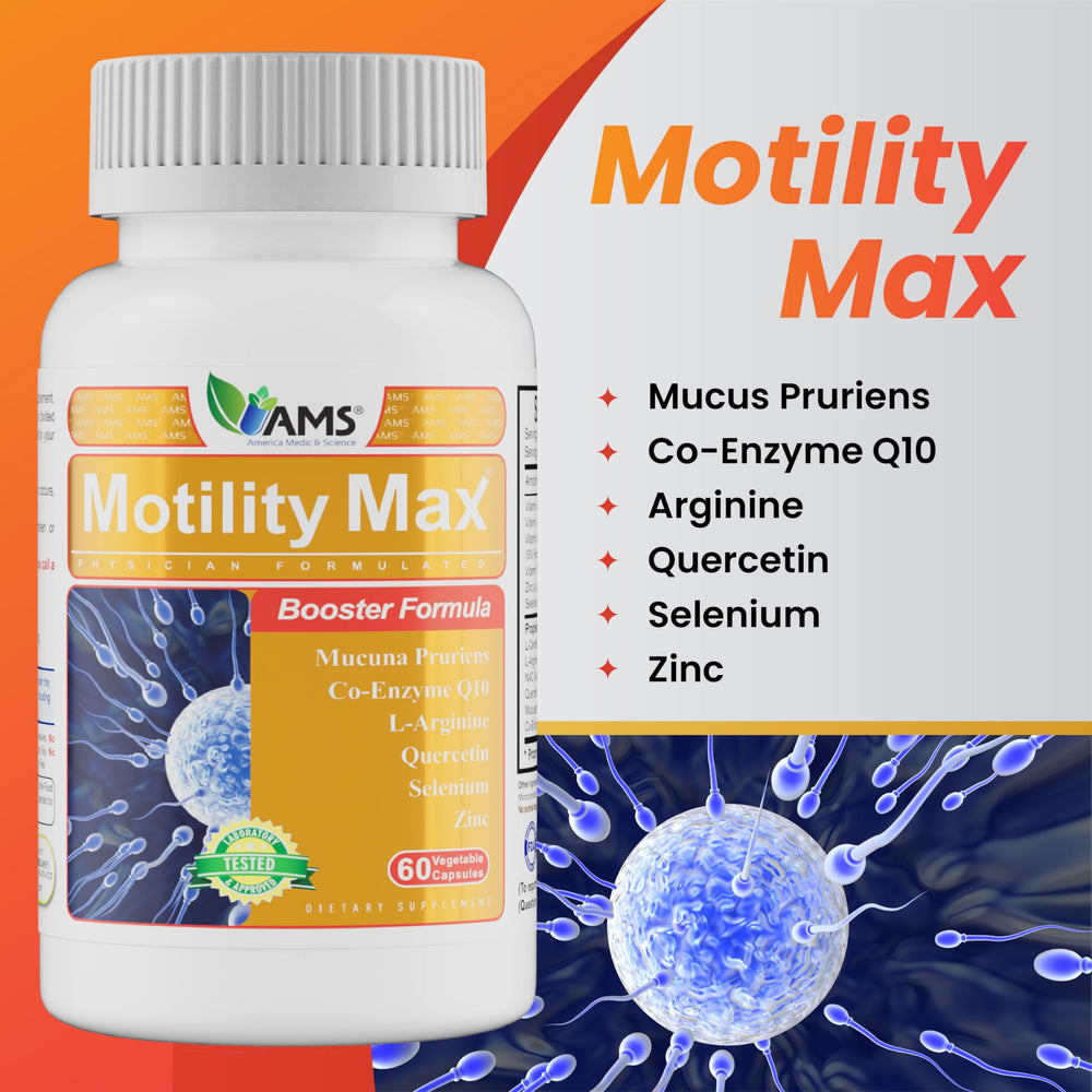 Ingredients panel of Motility Max showing essential nutrients for circulation support.