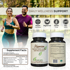 American Anti-Aging vegan kosher magnesium capsules in a clean daily vitality formula.