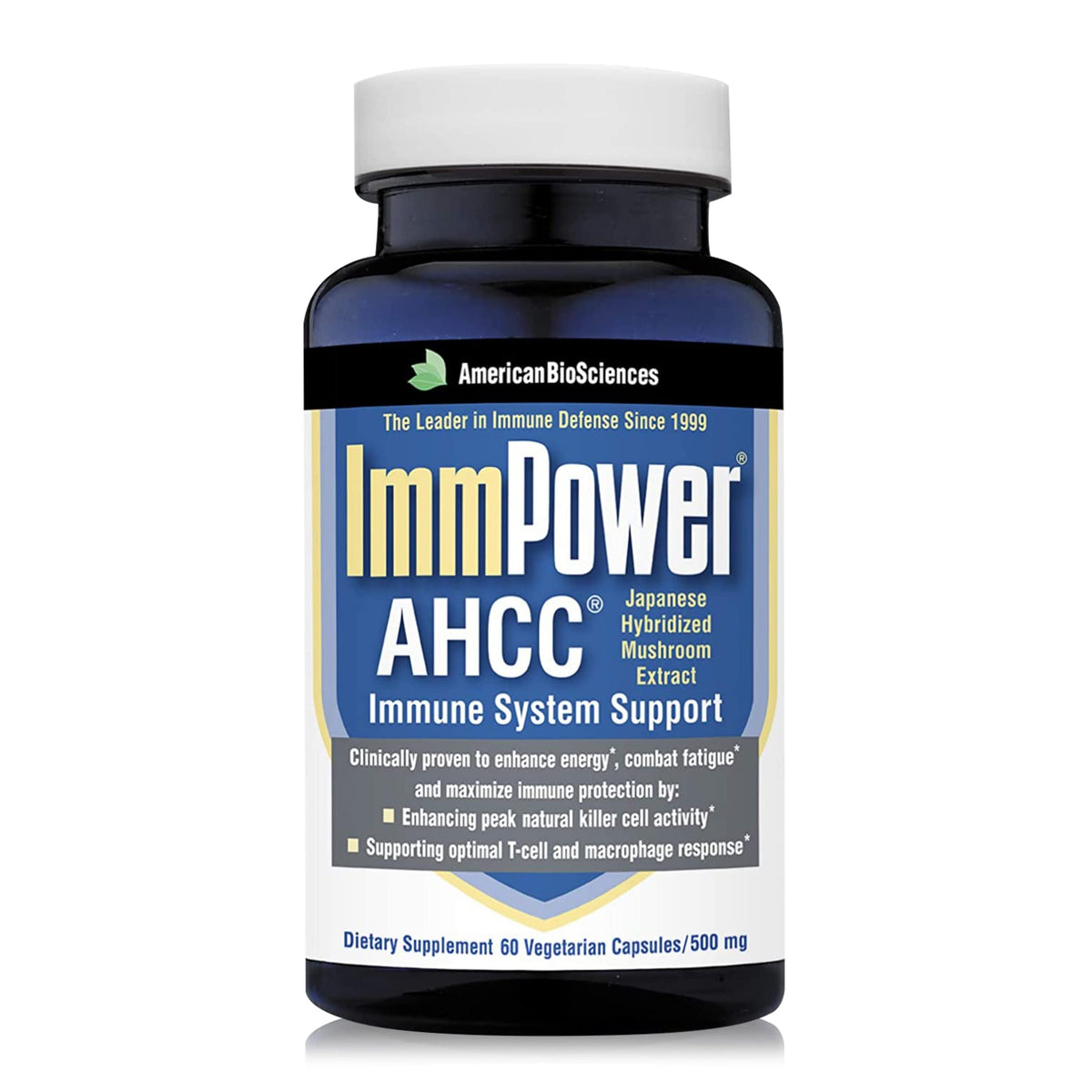 American BioSciences ImmPower bottle front highlighting immune support potential