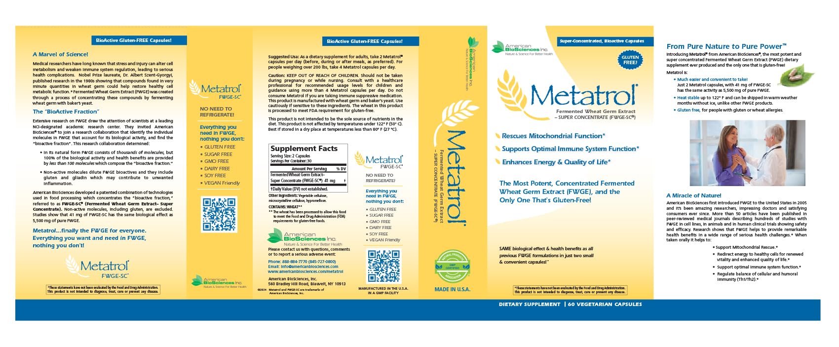 Bottle pouring Metatrol capsules into hand for easy use