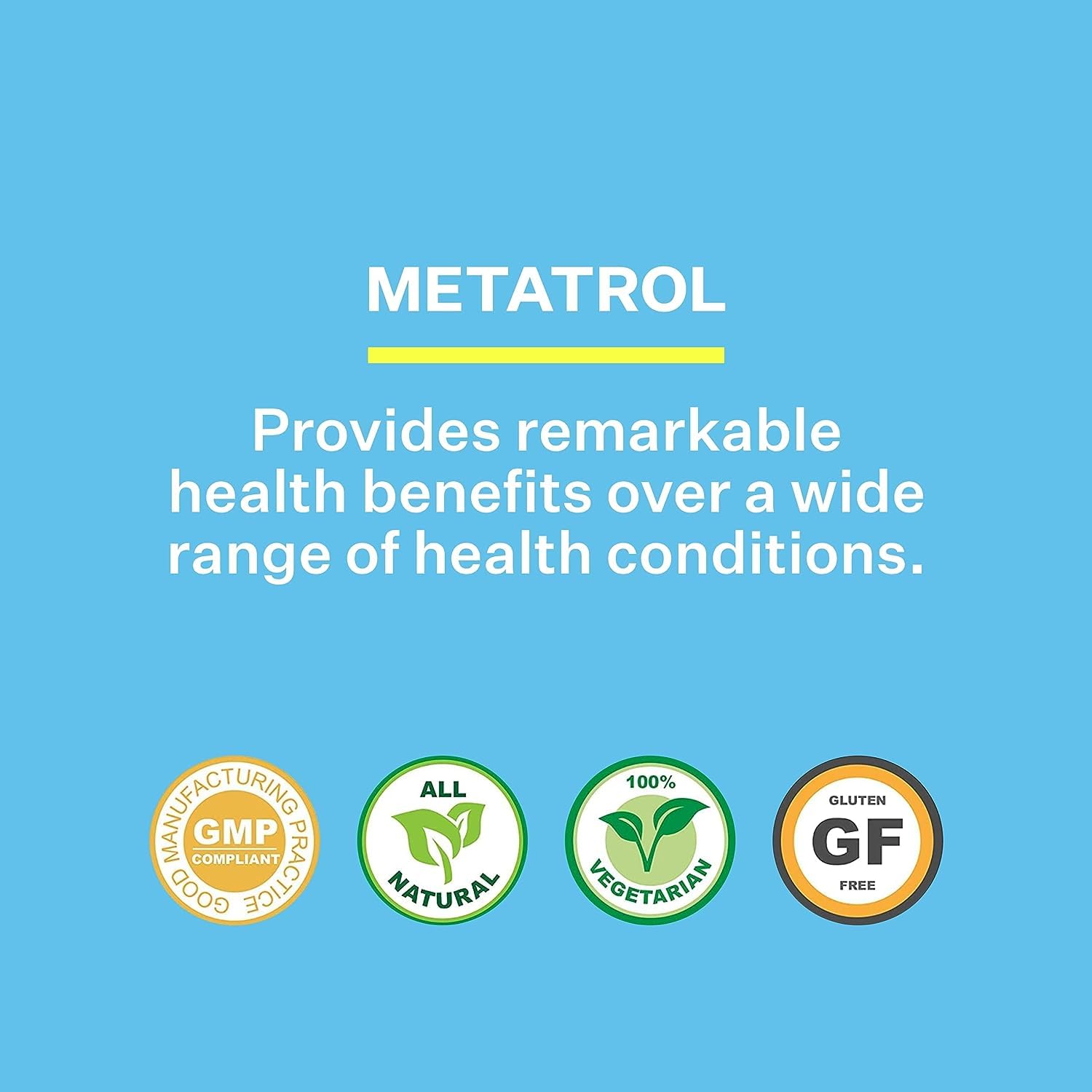 Gluten-free icon on Metatrol packaging by American BioSciences