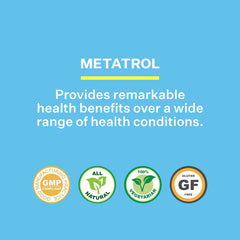 Metatrol capsules near a glass of water illustrate simple daily use.