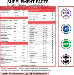 American Choice hair vitamins pour demonstrates easy daily intake for hair support.
