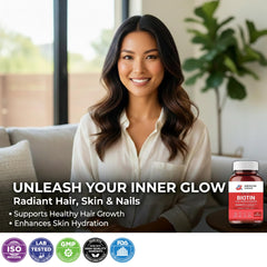 American Choice skin glow closeup implies improved elasticity and hydration.