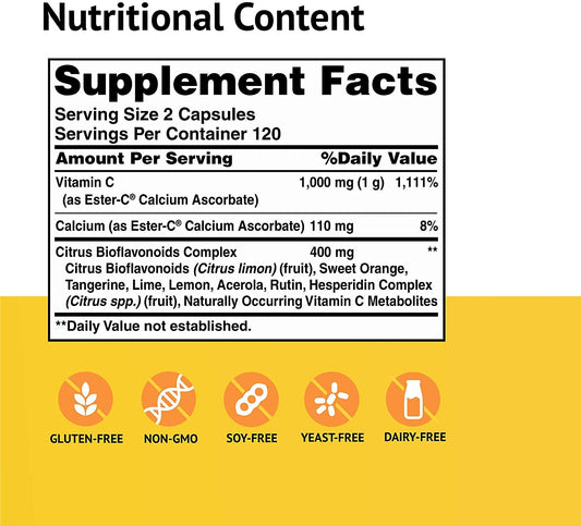 American Health Ester-C 500 mg with Citrus Bio pack — convenient two-pack for ongoing daily use.