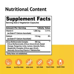 American Health Ester-C capsules show gentle-on-stomach formula and easy absorption.