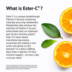 American Health Ester-C 500 mg capsules in hand for daily use.
