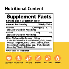 American Health Ester-C citrus bioflavonoids label conveys citrus-based support notes.