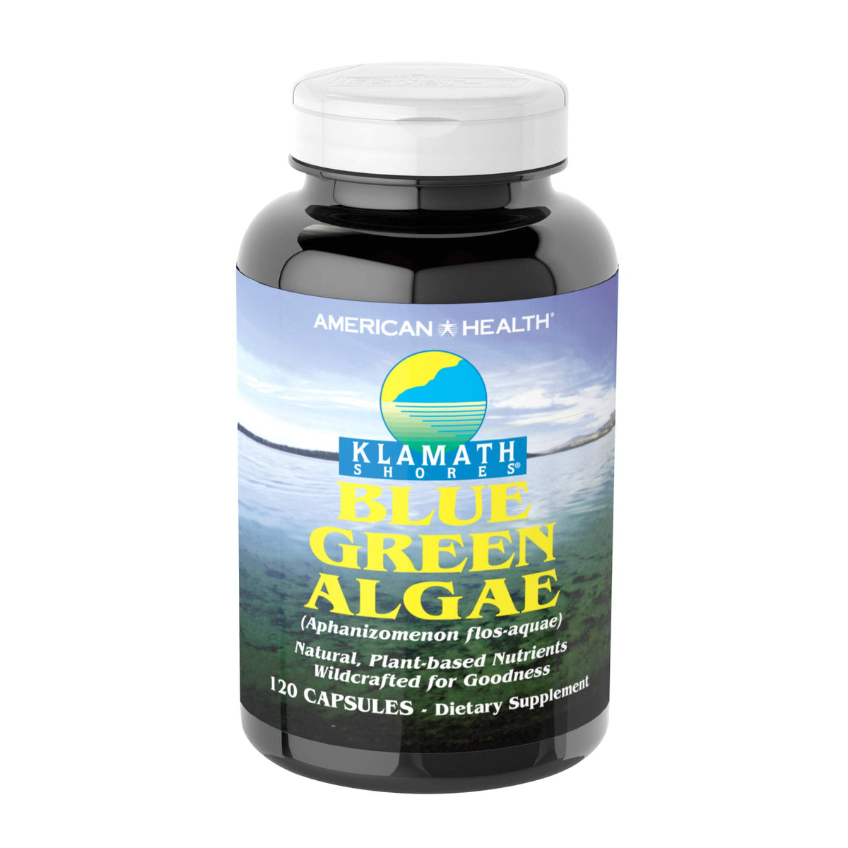 American Health Klamath Shores capsules on a blister pack show daily plant-based nutrients.