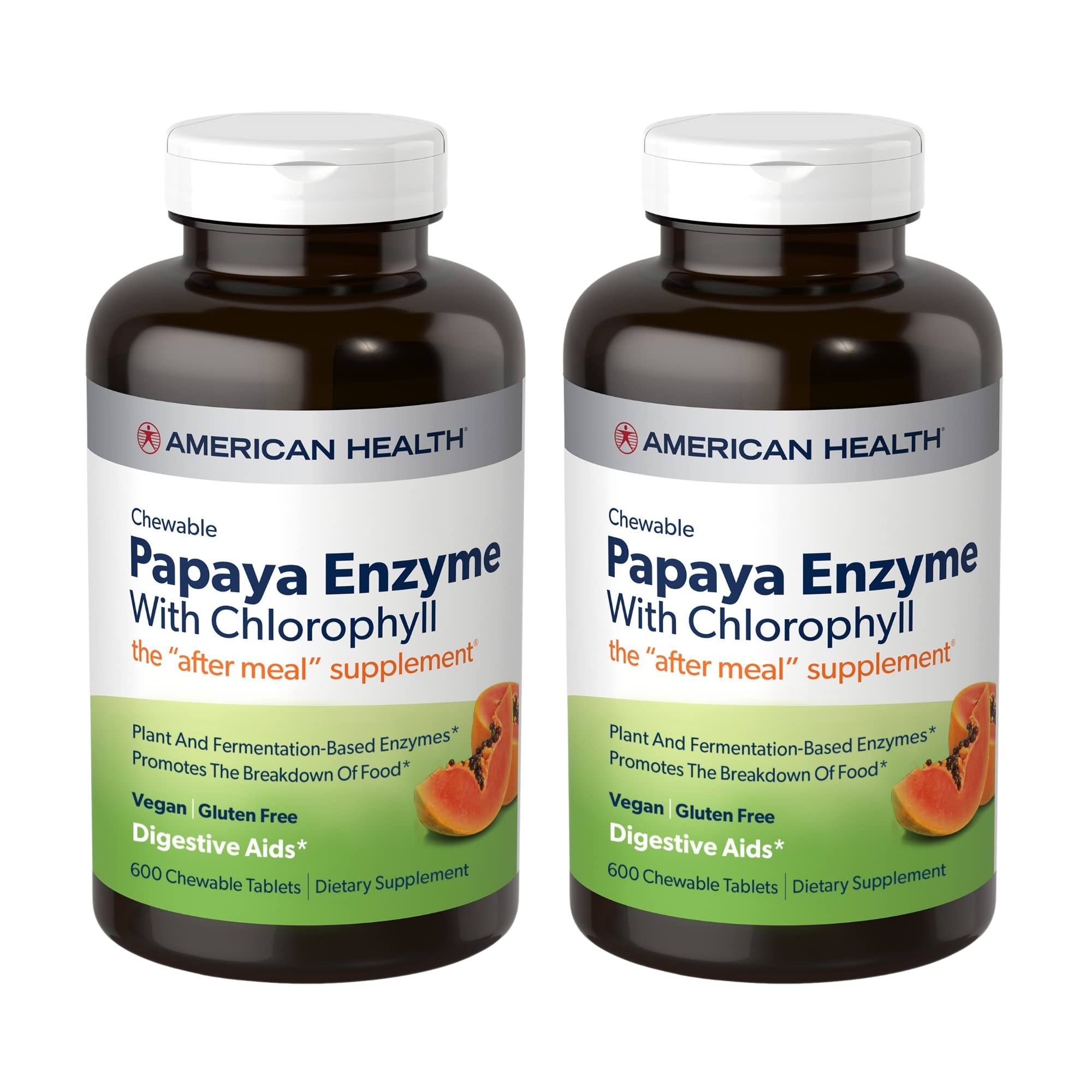 American Health papaya enzyme chewables pack 1 bottle for on-the-go digestion support.
